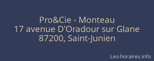 Pro&Cie - Monteau