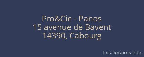 Pro&Cie - Panos