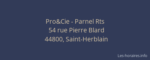 Pro&Cie - Parnel Rts