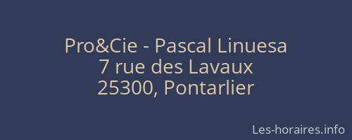 Pro&Cie - Pascal Linuesa