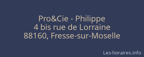 Pro&Cie - Philippe