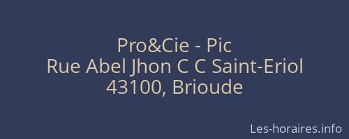 Pro&Cie - Pic