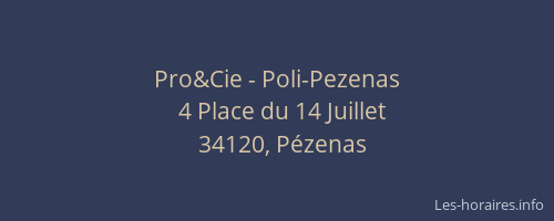 Pro&Cie - Poli-Pezenas