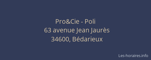 Pro&Cie - Poli