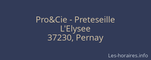 Pro&Cie - Preteseille