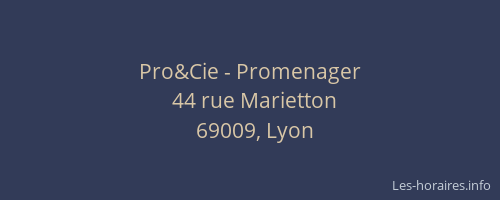 Pro&Cie - Promenager