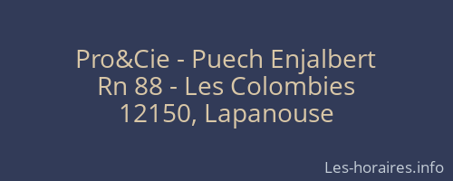 Pro&Cie - Puech Enjalbert