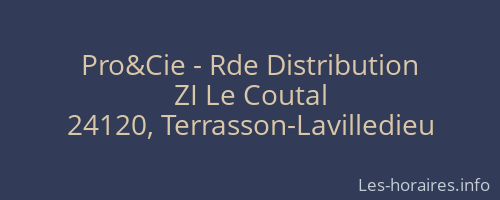 Pro&Cie - Rde Distribution