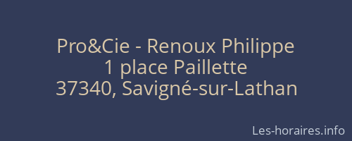 Pro&Cie - Renoux Philippe