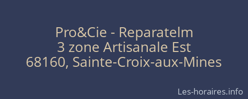 Pro&Cie - Reparatelm