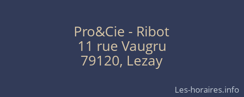 Pro&Cie - Ribot