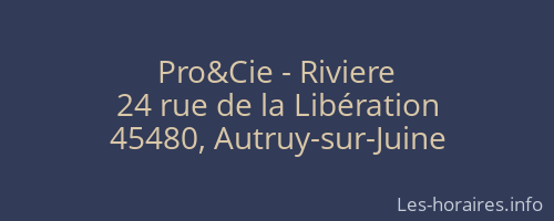 Pro&Cie - Riviere