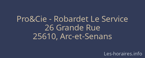 Pro&Cie - Robardet Le Service