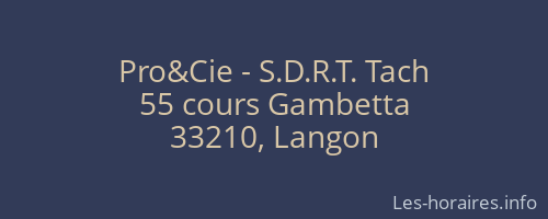 Pro&Cie - S.D.R.T. Tach