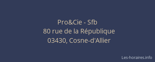 Pro&Cie - Sfb