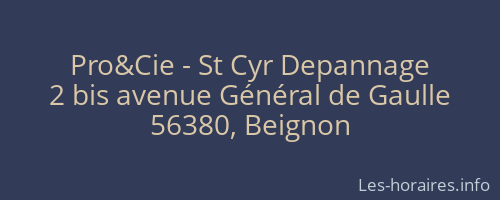 Pro&Cie - St Cyr Depannage