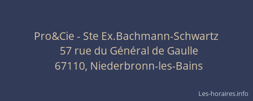 Pro&Cie - Ste Ex.Bachmann-Schwartz