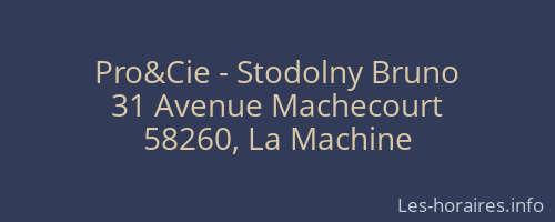 Pro&Cie - Stodolny Bruno