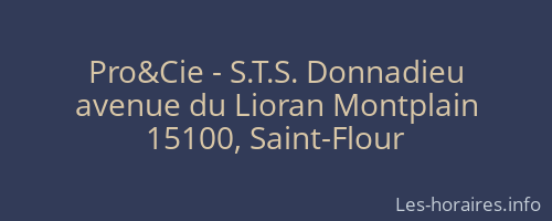 Pro&Cie - S.T.S. Donnadieu