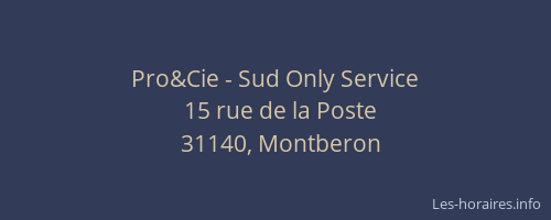 Pro&Cie - Sud Only Service