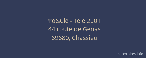 Pro&Cie - Tele 2001