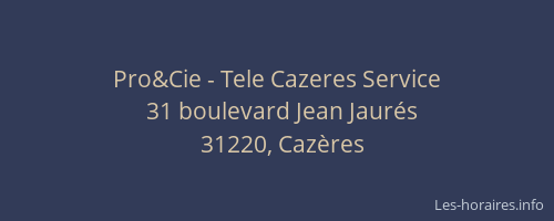 Pro&Cie - Tele Cazeres Service
