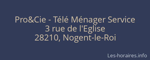 Pro&Cie - Télé Ménager Service