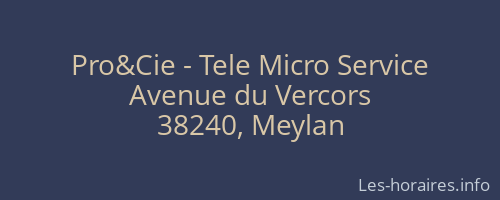 Pro&Cie - Tele Micro Service