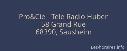 Pro&Cie - Tele Radio Huber