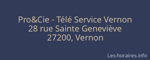 Pro&Cie - Télé Service Vernon