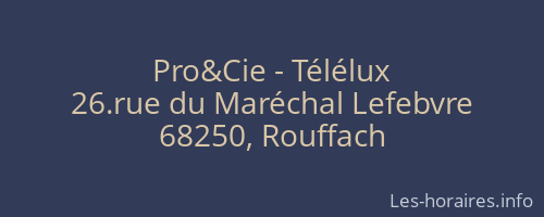 Pro&Cie - Télélux