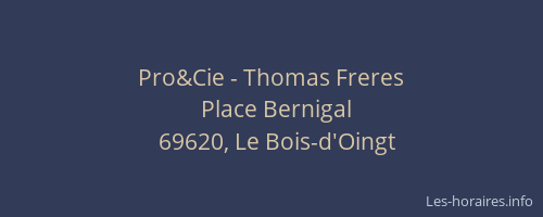 Pro&Cie - Thomas Freres