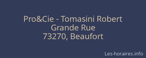 Pro&Cie - Tomasini Robert