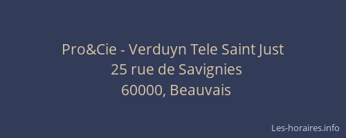 Pro&Cie - Verduyn Tele Saint Just