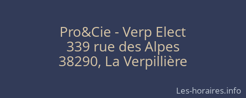 Pro&Cie - Verp Elect
