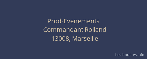 Prod-Evenements