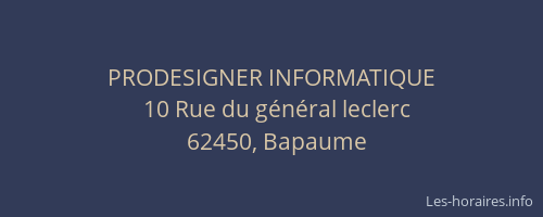 PRODESIGNER INFORMATIQUE
