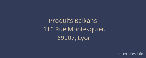 Produits Balkans