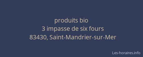 produits bio