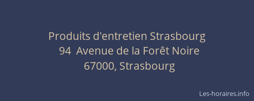 Produits d'entretien Strasbourg