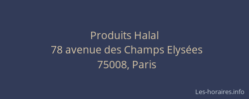 Produits Halal