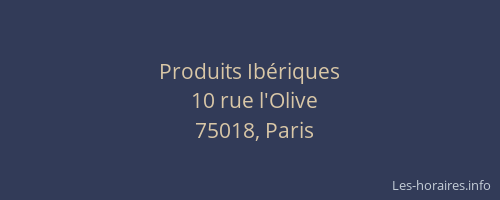 Produits Ibériques