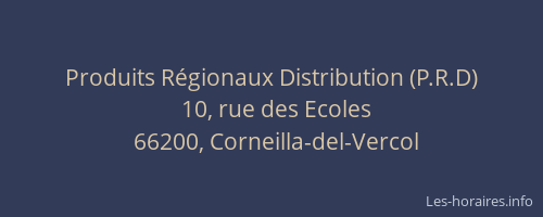 Produits Régionaux Distribution (P.R.D)