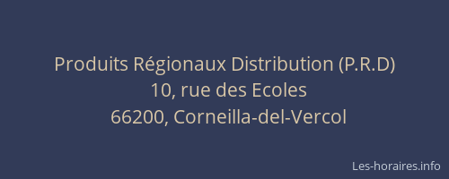 Produits R&eacute;gionaux Distribution (P.R.D)