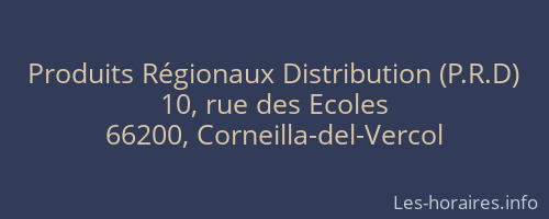 Produits Régionaux Distribution (P.R.D)