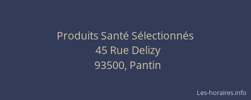 Produits Santé Sélectionnés