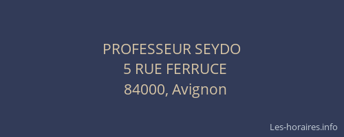 PROFESSEUR SEYDO