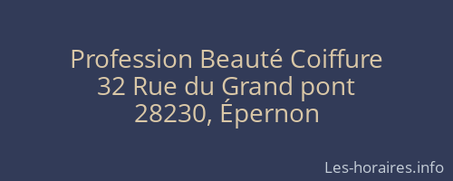 Profession Beauté Coiffure