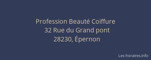 Profession Beaut&eacute; Coiffure