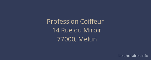 Profession Coiffeur